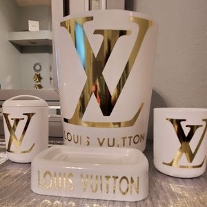 Louis Vuitton bathroom decor